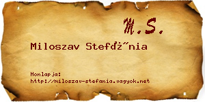 Miloszav Stefánia névjegykártya